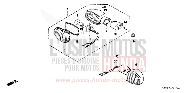 BLINKER (CBF600N/NA) von CBF600N ABS PEARL SIENA RED (R320) von 2008